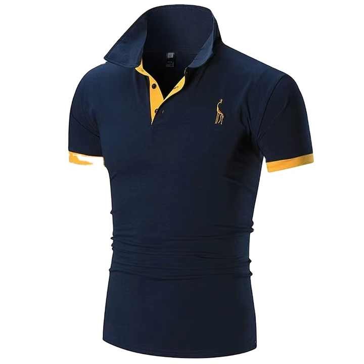 Factory wholesale summer multi-color fashion embroidery slim style plus size men's polo t shirts
